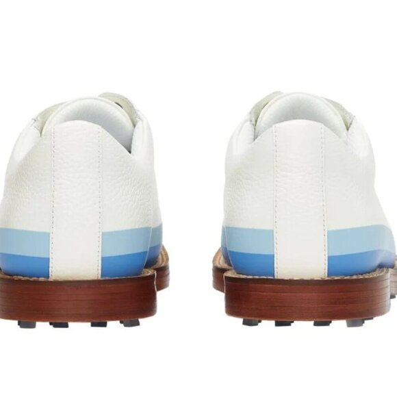 G/FORE Gallivanter Leather Luxe Sole Tuxedo Golf Shoes Snow New in Box $350 - Picture 4 of 6